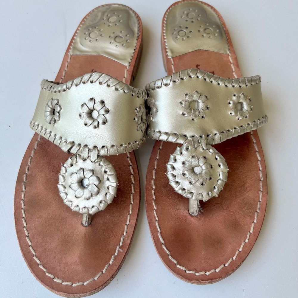 Gold Jack Rogers Flat Sandals size 6.5